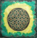 Energiebild Blume des Lebens grün