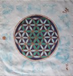 Energiebild Blume des Lebens hellblau